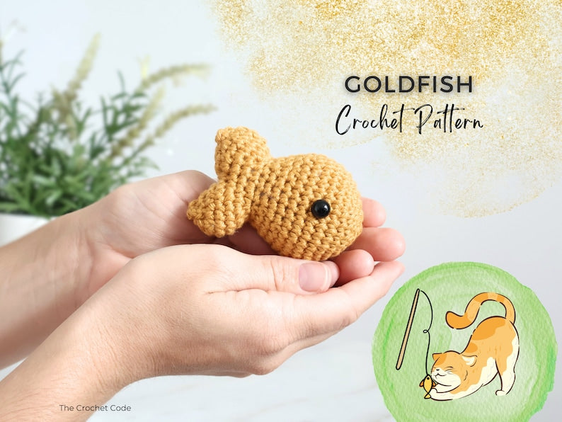 Low-Sew Goldfish Crochet Pattern | Instant Digital download PDF