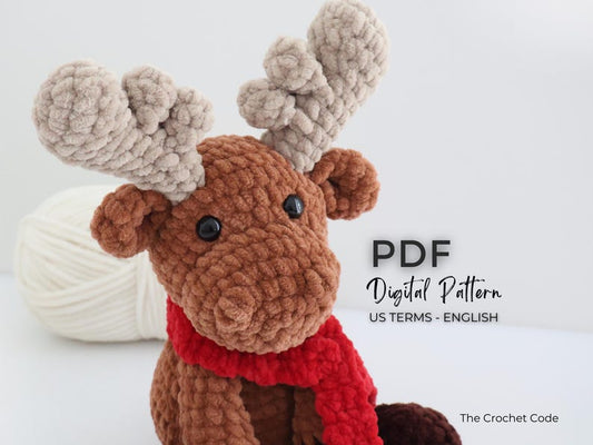 2-in-1 Christmas Deer & Moose Low-Sew Patterns | Instant Digital download PDF