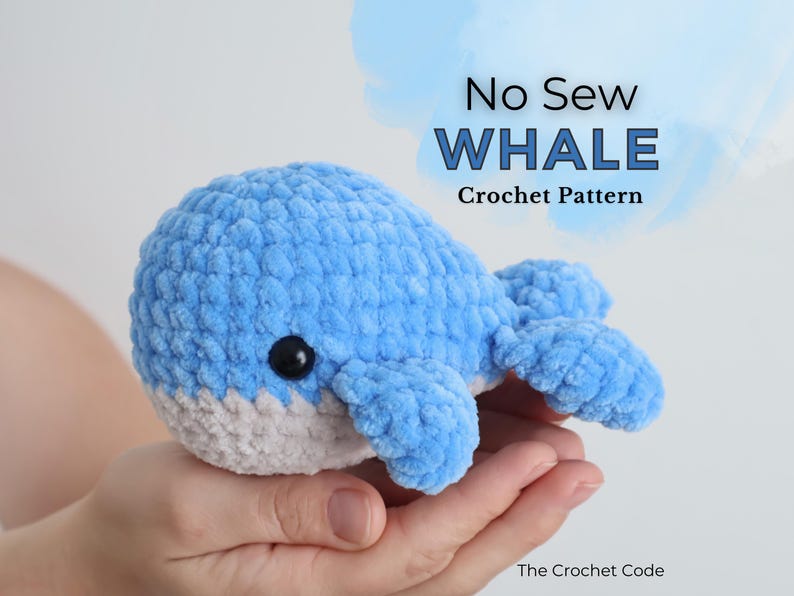 Low-Sew Tiny Whale Pattern | Instant Digital download PDF