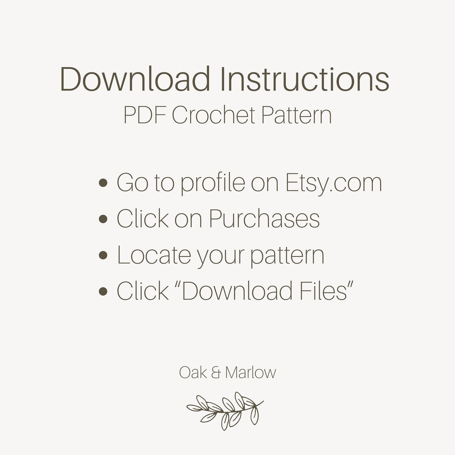 Oak and Marlow Bunny Crochet Pattern
