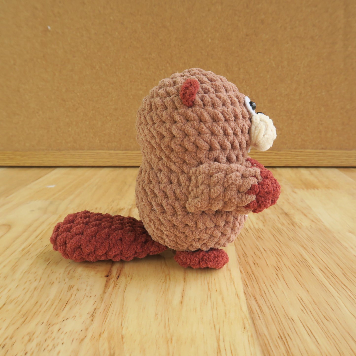 Hooktasyy Cute Low-Sew Beaver Crochet Pattern Beginner Easy PDF