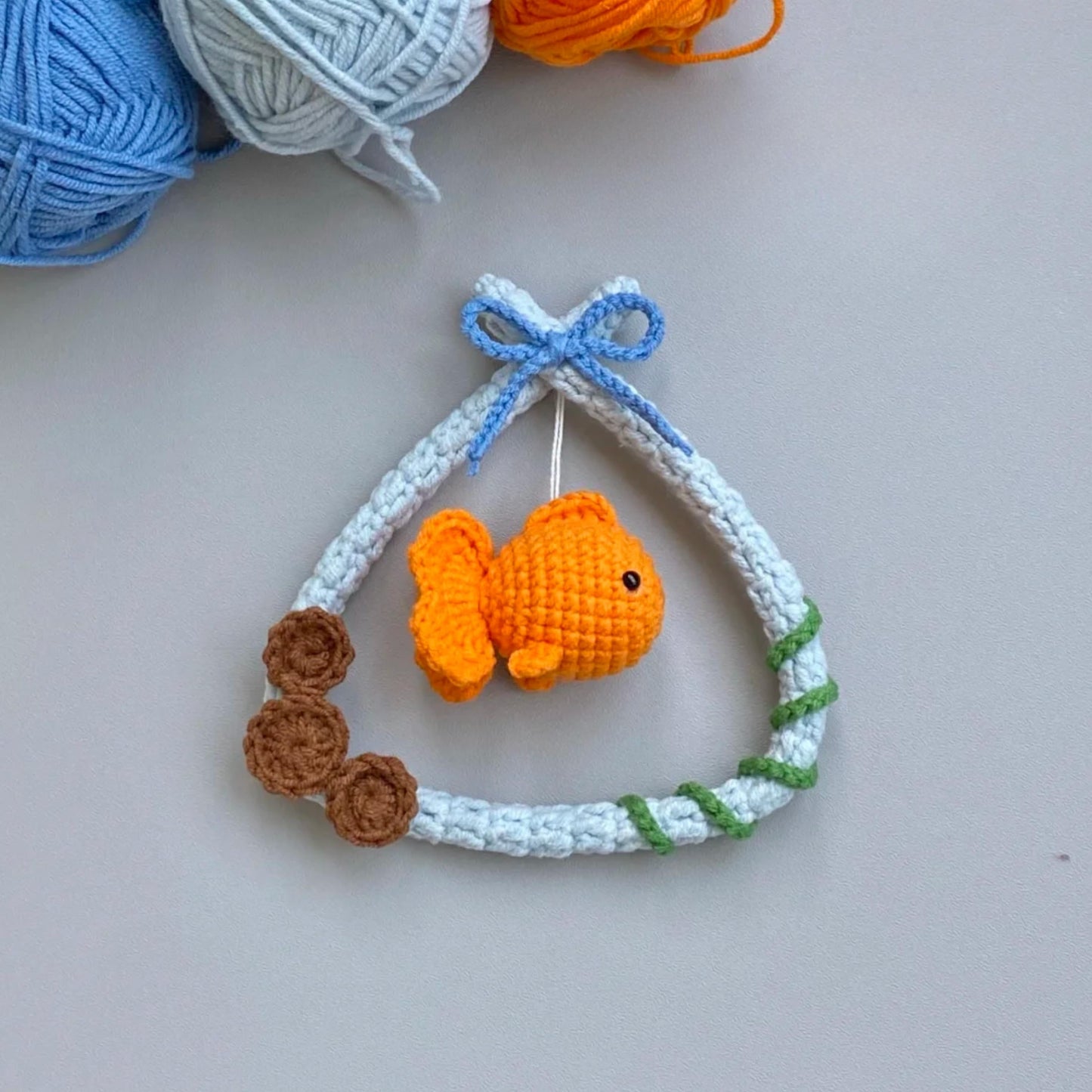 Hooktasyy A Bag of Goldfish Crochet Pattern Low-Sew Amigurumi PDF