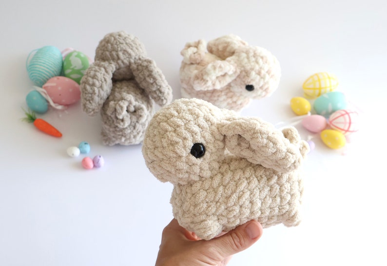 Low-Sew Blanket Yarn Bunny Pattern | Instant Digital download PDF