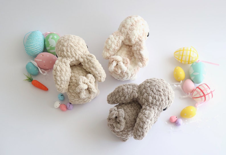 Low-Sew Blanket Yarn Bunny Pattern | Instant Digital download PDF