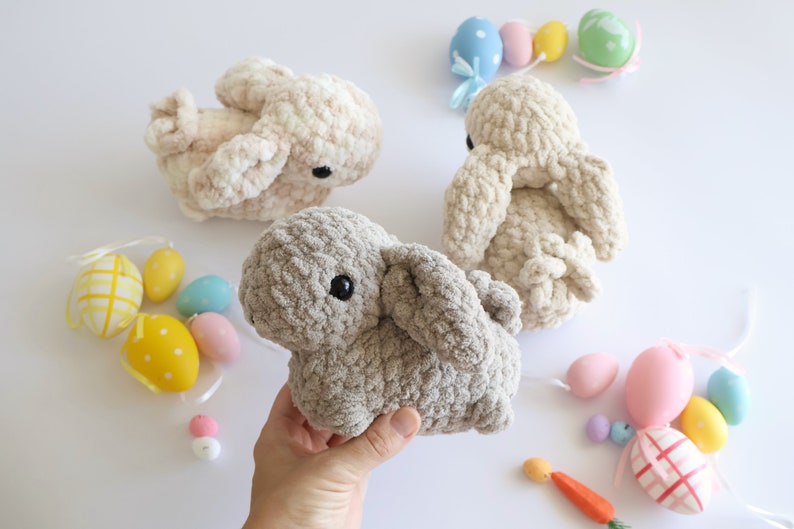 Low-Sew Blanket Yarn Bunny Pattern | Instant Digital download PDF