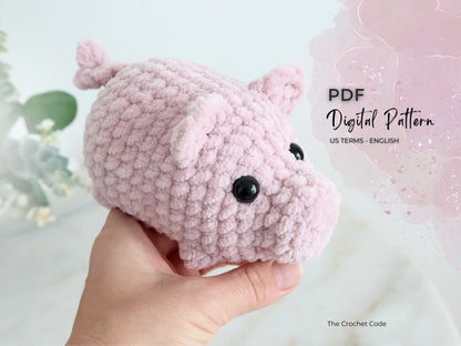 Low-Sew Baby Pig Amigurumi Pattern | Instant Digital download PDF