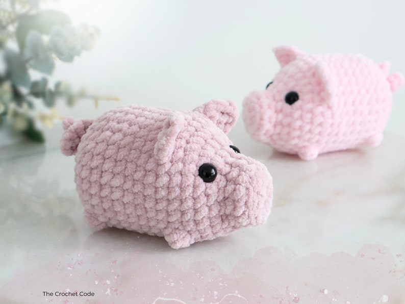 Low-Sew Baby Pig Amigurumi Pattern | Instant Digital download PDF