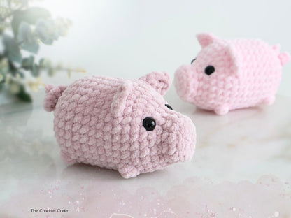 Low-Sew Baby Pig Amigurumi Pattern | Instant Digital download PDF