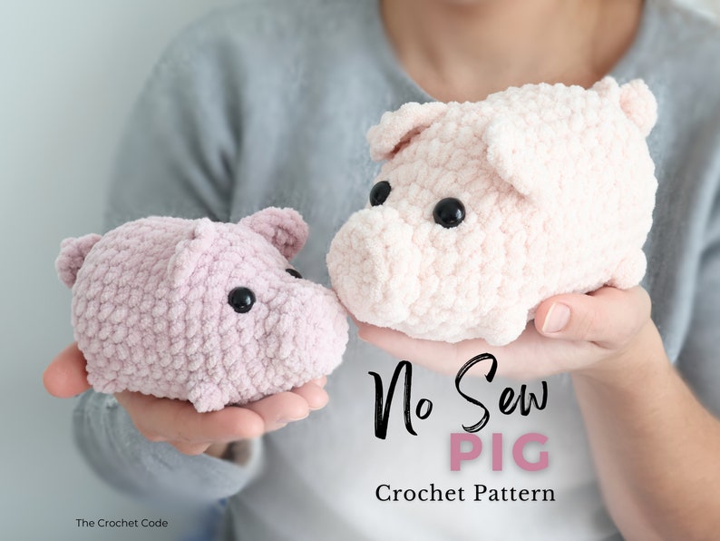 Low-Sew Baby Pig Amigurumi Pattern | Instant Digital download PDF
