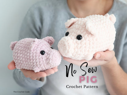 Low-Sew Baby Pig Amigurumi Pattern | Instant Digital download PDF