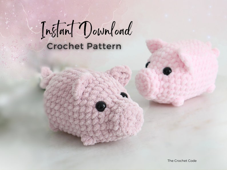 Low-Sew Baby Pig Amigurumi Pattern | Instant Digital download PDF