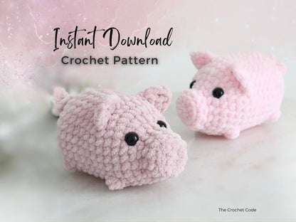Low-Sew Baby Pig Amigurumi Pattern | Instant Digital download PDF