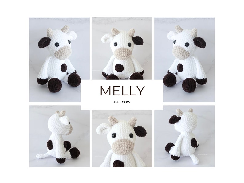 Large Plush Cow Amigurumi Pattern | Instant Digital download PDF
