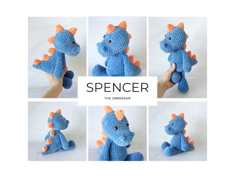 Large Dinosaur Amigurumi Pattern | Instant Digital download PDF