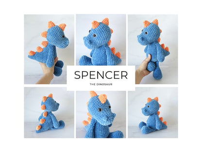 Large Dinosaur Amigurumi Pattern | Instant Digital download PDF