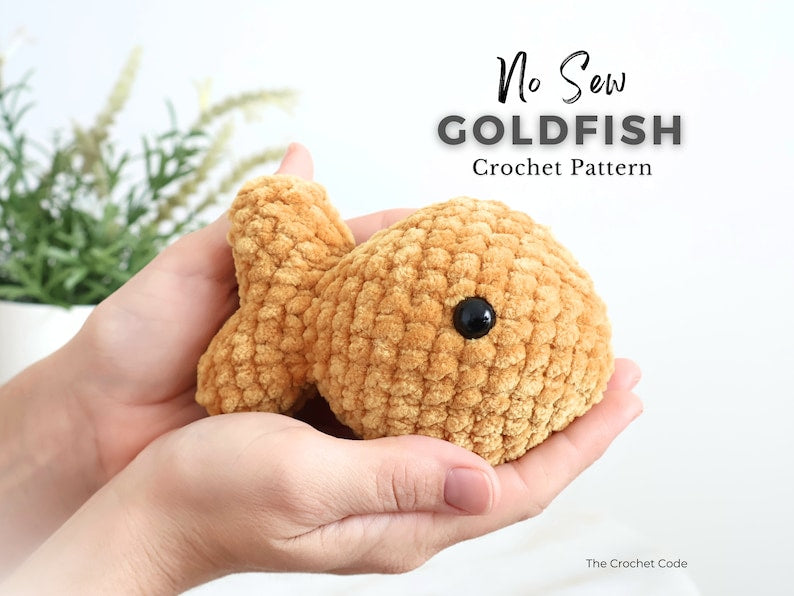 Low-Sew Goldfish Crochet Pattern | Instant Digital download PDF