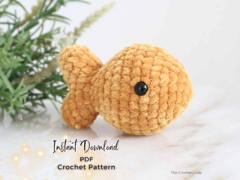 Low-Sew Goldfish Crochet Pattern | Instant Digital download PDF