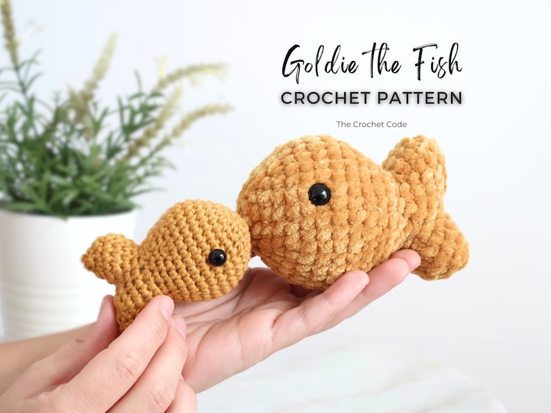 Low-Sew Goldfish Crochet Pattern | Instant Digital download PDF