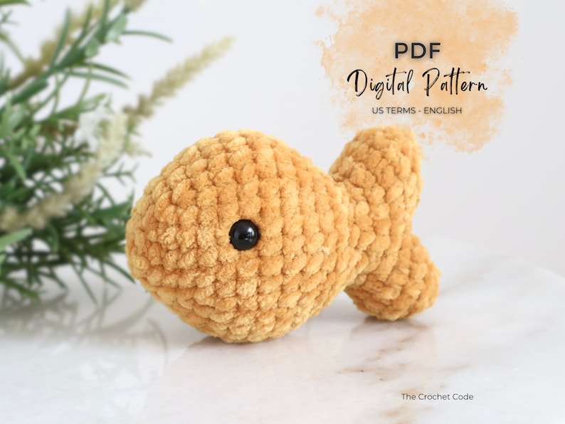 Low-Sew Goldfish Crochet Pattern | Instant Digital download PDF