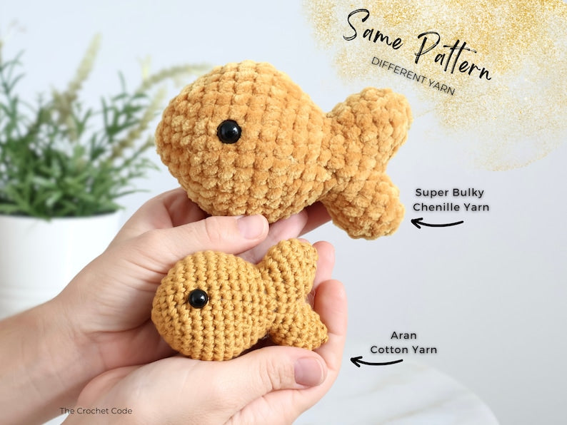 Low-Sew Goldfish Crochet Pattern | Instant Digital download PDF