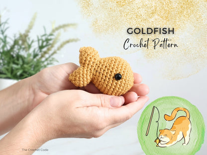 Low-Sew Goldfish Crochet Pattern | Instant Digital download PDF