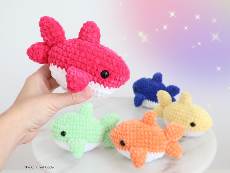 Storm the Baby Shark | Low-Sew Plushie Pattern | Instant Digital download PDF