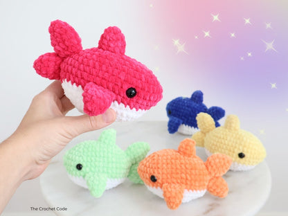 Storm the Baby Shark | Low-Sew Plushie Pattern | Instant Digital download PDF