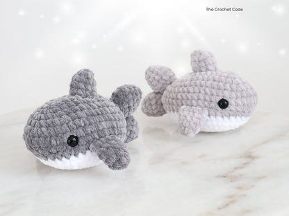 Storm the Baby Shark | Low-Sew Plushie Pattern | Instant Digital download PDF