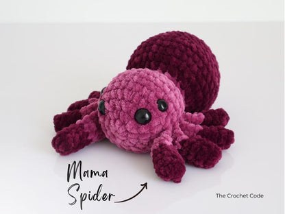 2-in-1 Spider Family Low-Sew Pattern | Instant Digital download PDF
