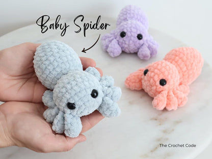 2-in-1 Spider Family Low-Sew Pattern | Instant Digital download PDF