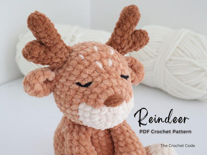 2-in-1 Christmas Deer & Moose Low-Sew Patterns | Instant Digital download PDF