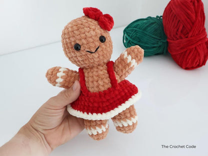 Gingerbread Couple: 2-in-1 Low-Sew Pattern | Instant Digital download PDF