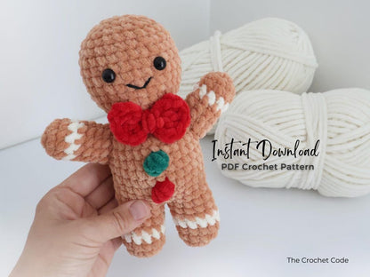 Gingerbread Couple: 2-in-1 Low-Sew Pattern | Instant Digital download PDF