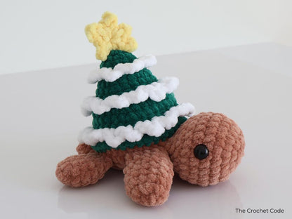 Low-Sew Christmas Turtles Pattern (2-in-1) | Instant Digital download PDF