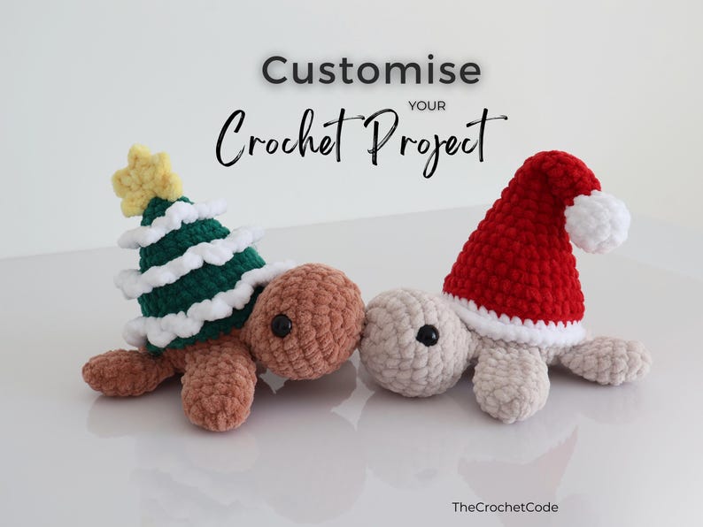 Low-Sew Christmas Turtles Pattern (2-in-1) | Instant Digital download PDF