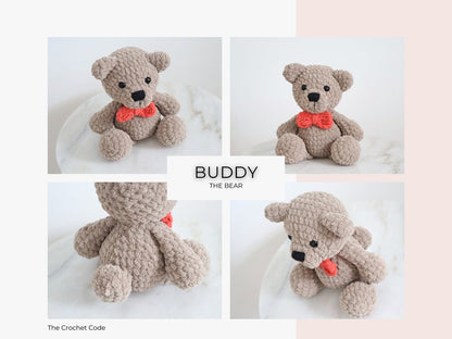 Large Low-Sew Plush Bear Pattern | Instant Digital download PDF