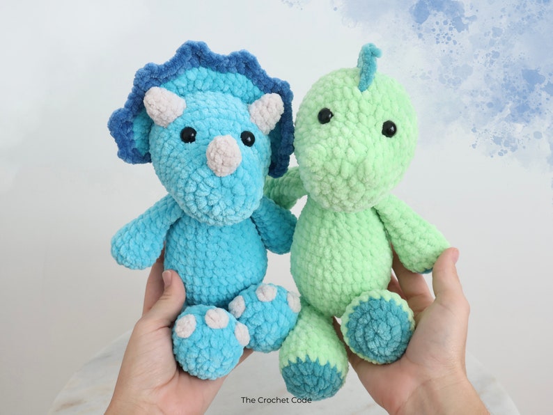 2-in-1 Dinosaur Bundle Pattern | Instant Digital download PDF