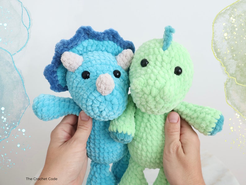 2-in-1 Dinosaur Bundle Pattern | Instant Digital download PDF