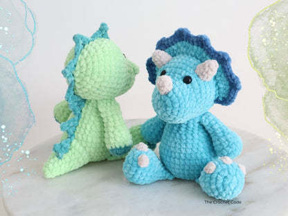 2-in-1 Dinosaur Bundle Pattern | Instant Digital download PDF