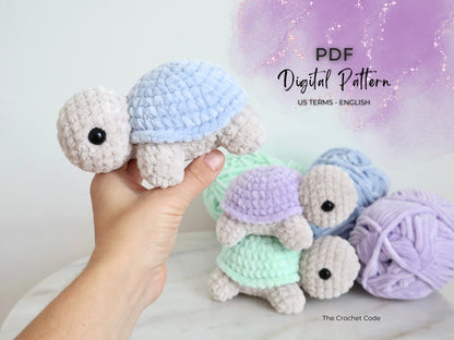 Quick Low-Sew Baby Turtle Pattern | Instant Digital download PDF