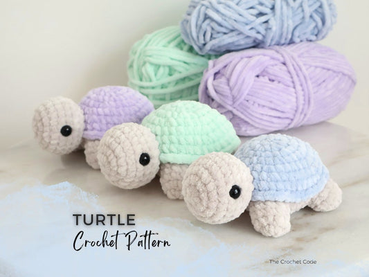 Quick Low-Sew Baby Turtle Pattern | Instant Digital download PDF