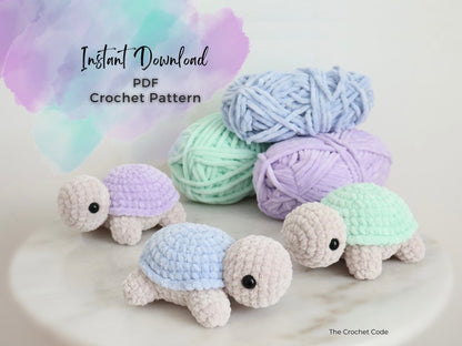 Quick Low-Sew Baby Turtle Pattern | Instant Digital download PDF