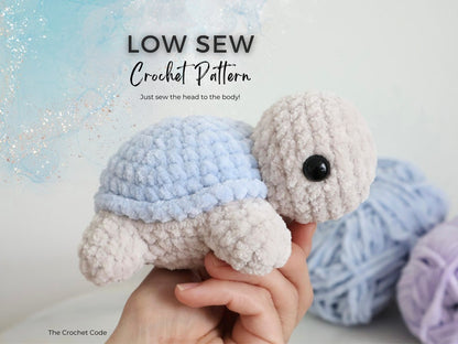 Quick Low-Sew Baby Turtle Pattern | Instant Digital download PDF