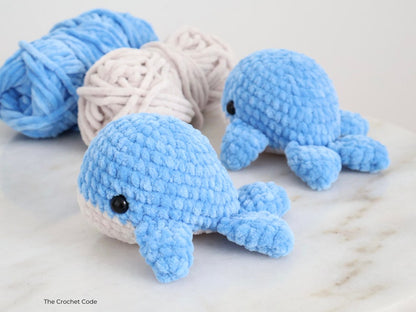 Low-Sew Tiny Whale Pattern | Instant Digital download PDF