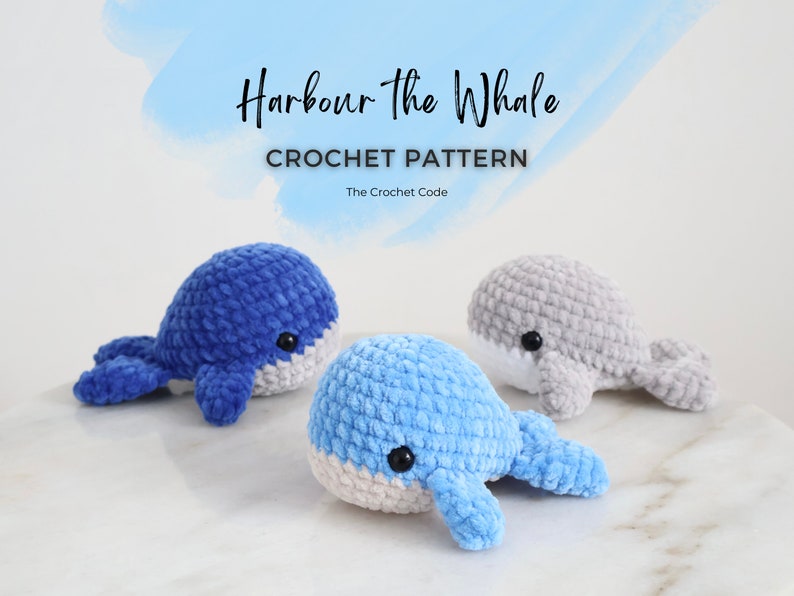 Low-Sew Tiny Whale Pattern | Instant Digital download PDF