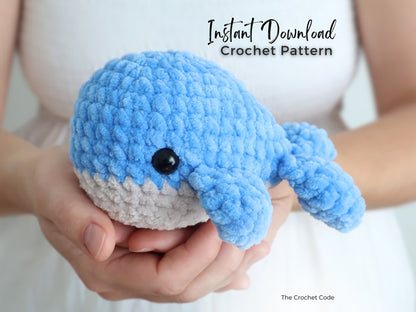 Low-Sew Tiny Whale Pattern | Instant Digital download PDF