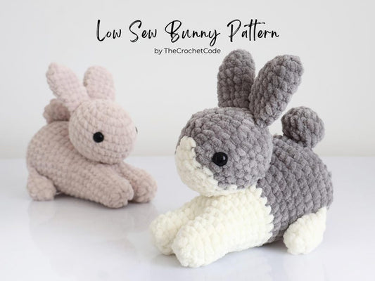 4-in-1 Low-Sew Bunny Pattern | Instant Digital download PDF