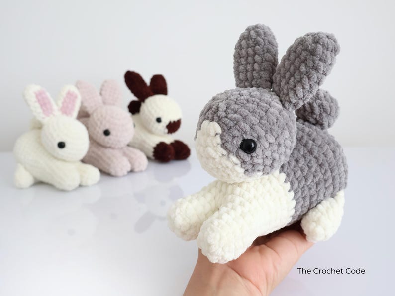 4-in-1 Low-Sew Bunny Pattern | Instant Digital download PDF