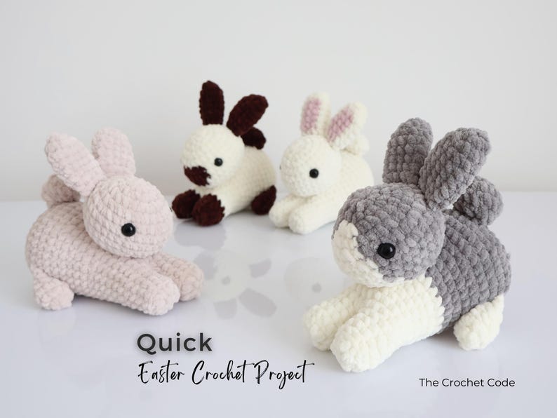 4-in-1 Low-Sew Bunny Pattern | Instant Digital download PDF