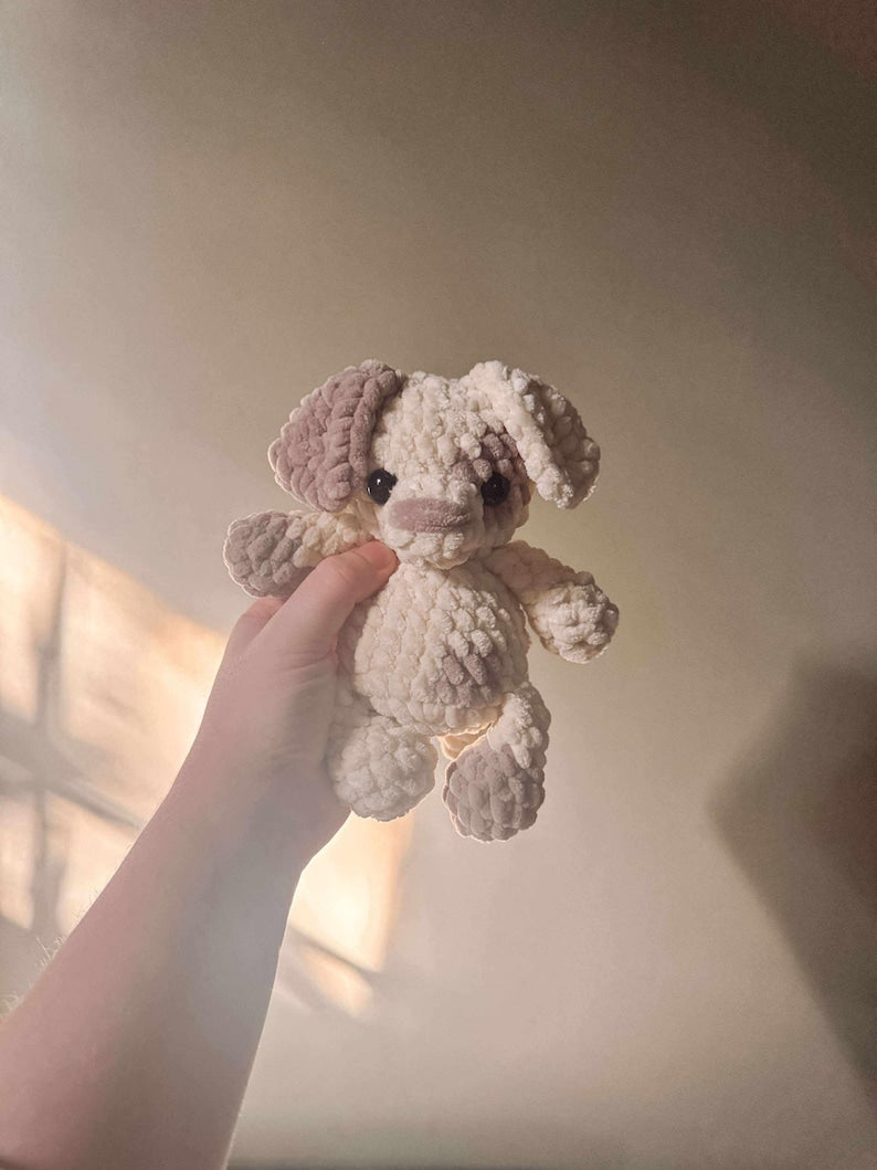 Patches the Puppy | Low-Sew Crochet Pattern | Instant Digital download PDF